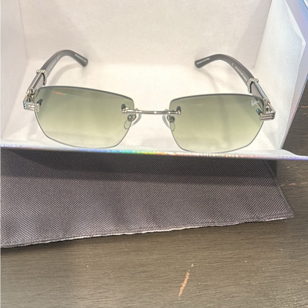 Vintage frame company buffs buffalo horn 24k Men’s Sunglasses - Designer Style